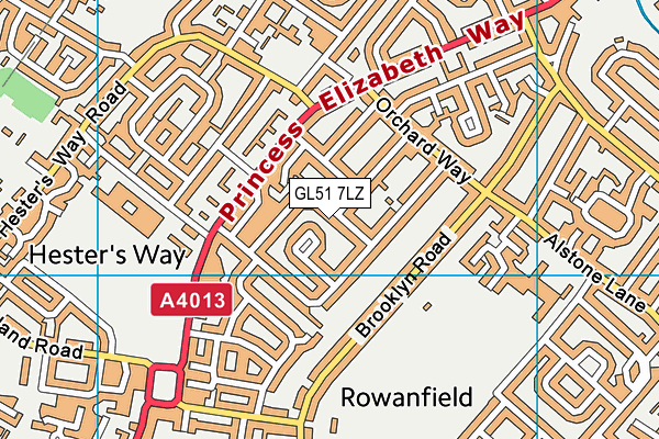 GL51 7LZ map - OS VectorMap District (Ordnance Survey) GL51 7LZ map - OS VectorMap District (Ordnance Survey)