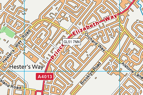 GL51 7NN map - OS VectorMap District (Ordnance Survey) GL51 7NN map - OS VectorMap District (Ordnance Survey)