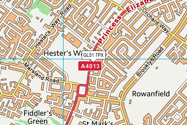 GL51 7PX map - OS VectorMap District (Ordnance Survey) GL51 7PX map - OS VectorMap District (Ordnance Survey)