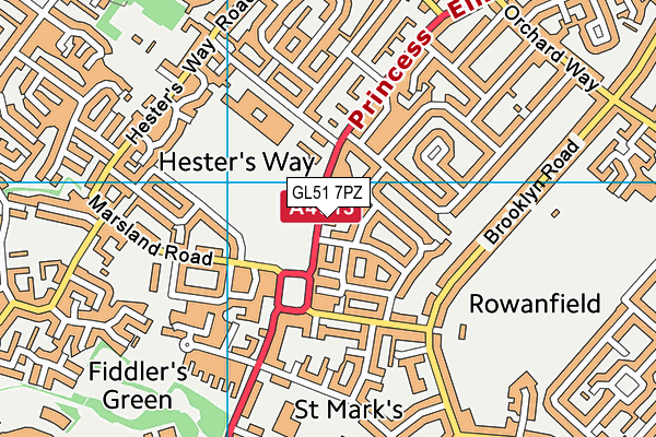 GL51 7PZ map - OS VectorMap District (Ordnance Survey) GL51 7PZ map - OS VectorMap District (Ordnance Survey)