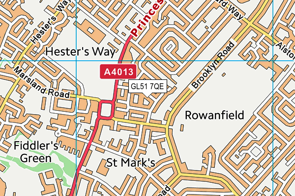 GL51 7QE map - OS VectorMap District (Ordnance Survey) GL51 7QE map - OS VectorMap District (Ordnance Survey)