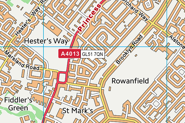 GL51 7QN map - OS VectorMap District (Ordnance Survey) GL51 7QN map - OS VectorMap District (Ordnance Survey)