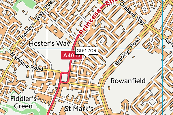GL51 7QR map - OS VectorMap District (Ordnance Survey) GL51 7QR map - OS VectorMap District (Ordnance Survey)