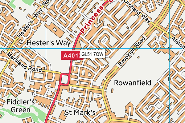 GL51 7QW map - OS VectorMap District (Ordnance Survey) GL51 7QW map - OS VectorMap District (Ordnance Survey)