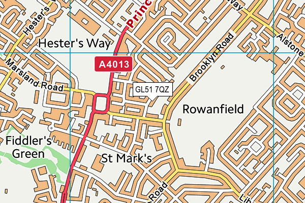 GL51 7QZ map - OS VectorMap District (Ordnance Survey) GL51 7QZ map - OS VectorMap District (Ordnance Survey)
