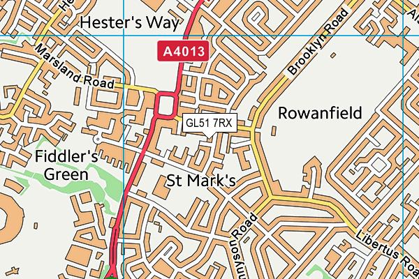 GL51 7RX map - OS VectorMap District (Ordnance Survey) GL51 7RX map - OS VectorMap District (Ordnance Survey)