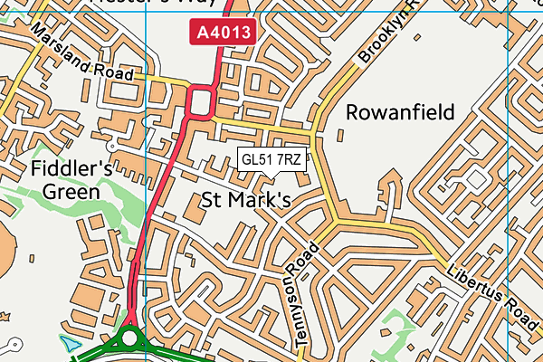 GL51 7RZ map - OS VectorMap District (Ordnance Survey) GL51 7RZ map - OS VectorMap District (Ordnance Survey)