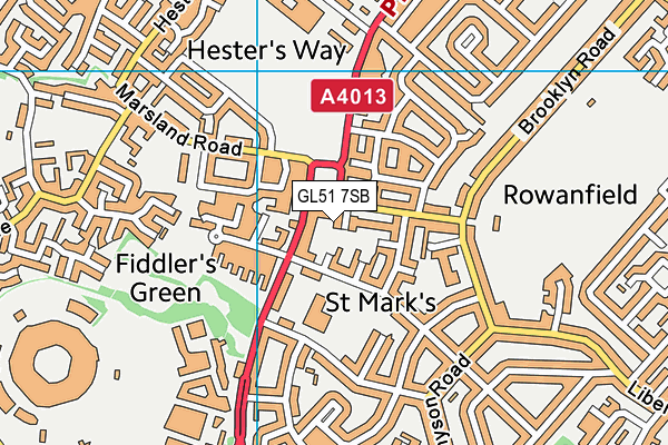 GL51 7SB map - OS VectorMap District (Ordnance Survey) GL51 7SB map - OS VectorMap District (Ordnance Survey)