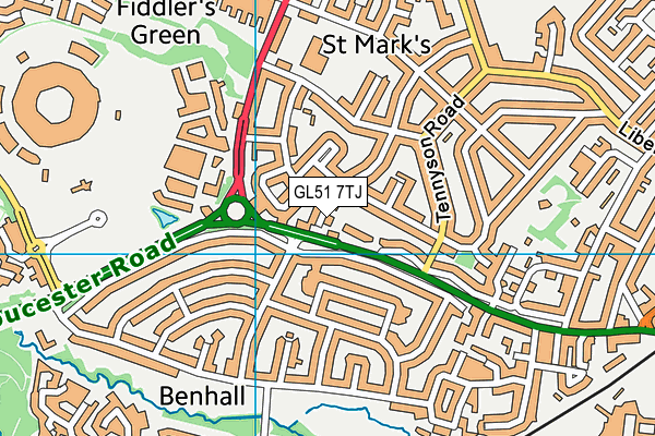 GL51 7TJ map - OS VectorMap District (Ordnance Survey) GL51 7TJ map - OS VectorMap District (Ordnance Survey)