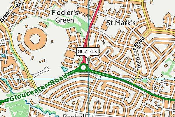 GL51 7TX map - OS VectorMap District (Ordnance Survey) GL51 7TX map - OS VectorMap District (Ordnance Survey)