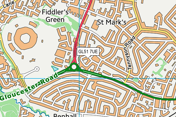 GL51 7UE map - OS VectorMap District (Ordnance Survey) GL51 7UE map - OS VectorMap District (Ordnance Survey)
