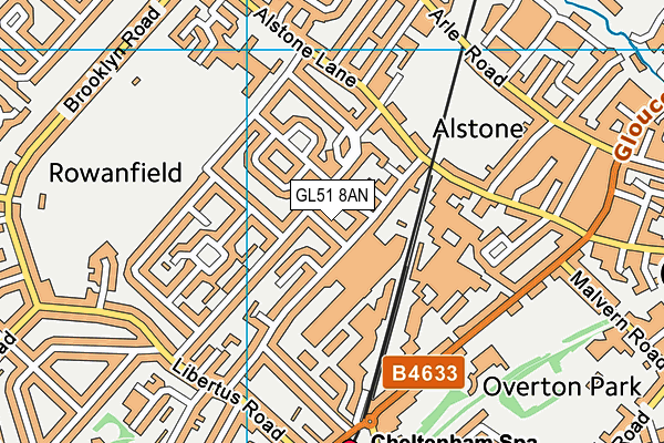 GL51 8AN map - OS VectorMap District (Ordnance Survey) GL51 8AN map - OS VectorMap District (Ordnance Survey)
