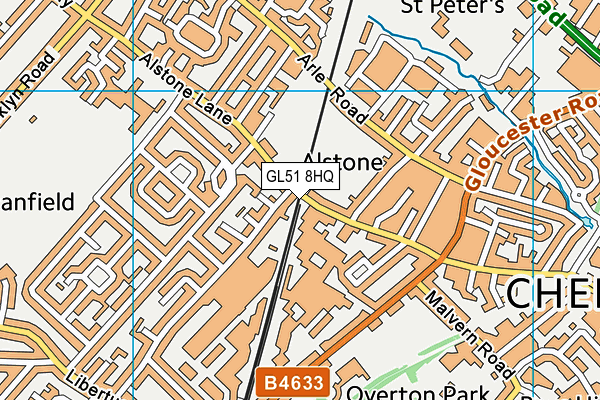 GL51 8HQ map - OS VectorMap District (Ordnance Survey)