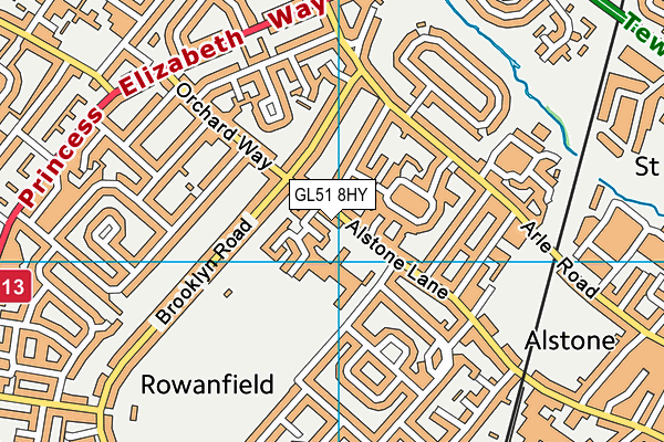 GL51 8HY map - OS VectorMap District (Ordnance Survey) GL51 8HY map - OS VectorMap District (Ordnance Survey)