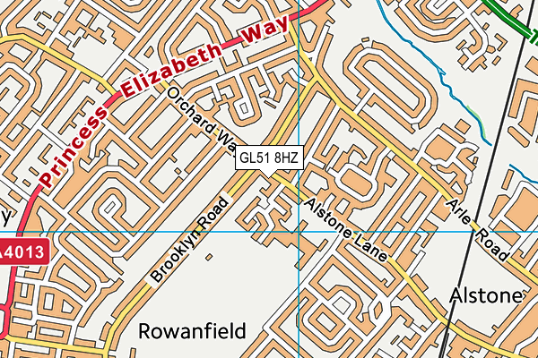 GL51 8HZ map - OS VectorMap District (Ordnance Survey) GL51 8HZ map - OS VectorMap District (Ordnance Survey)