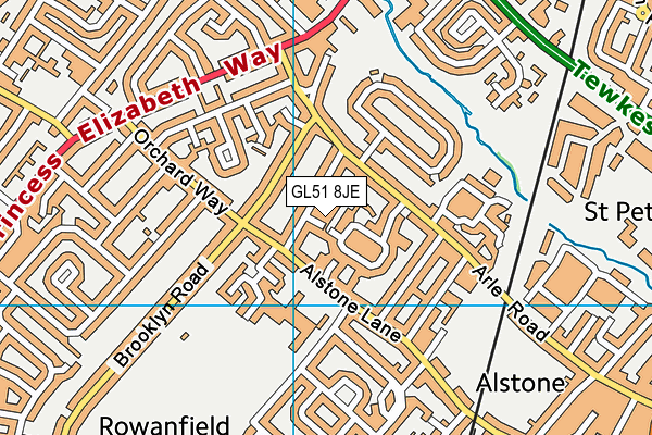 GL51 8JE map - OS VectorMap District (Ordnance Survey) GL51 8JE map - OS VectorMap District (Ordnance Survey)