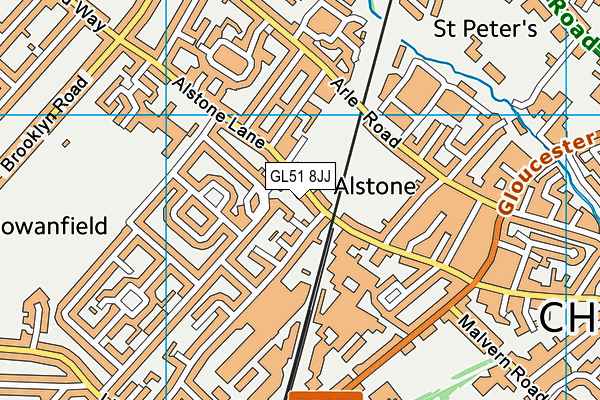 GL51 8JJ map - OS VectorMap District (Ordnance Survey) GL51 8JJ map - OS VectorMap District (Ordnance Survey)