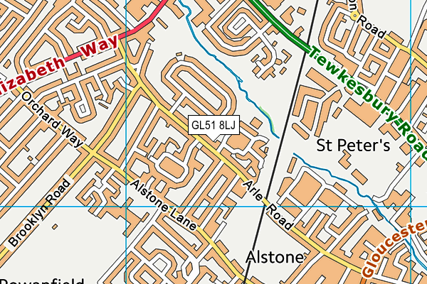 GL51 8LJ map - OS VectorMap District (Ordnance Survey) GL51 8LJ map - OS VectorMap District (Ordnance Survey)