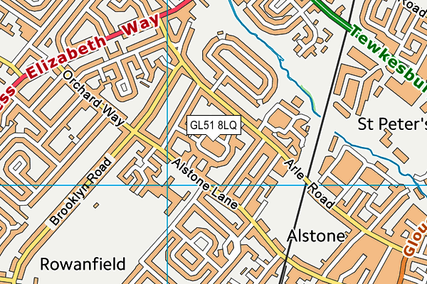 GL51 8LQ map - OS VectorMap District (Ordnance Survey) GL51 8LQ map - OS VectorMap District (Ordnance Survey)