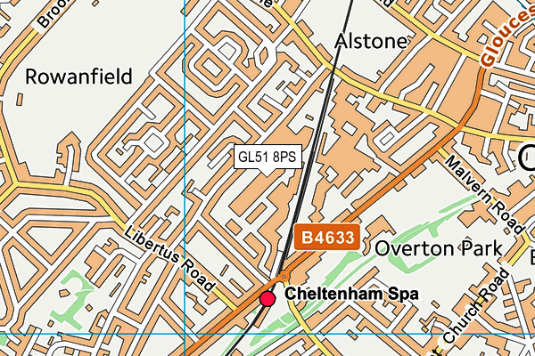 GL51 8PS map - OS VectorMap District (Ordnance Survey)