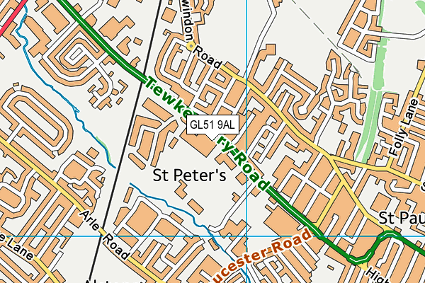 GL51 9AL map - OS VectorMap District (Ordnance Survey) GL51 9AL map - OS VectorMap District (Ordnance Survey)
