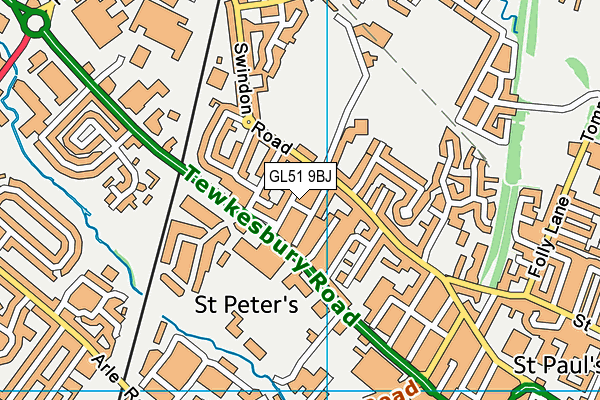 GL51 9BJ map - OS VectorMap District (Ordnance Survey) GL51 9BJ map - OS VectorMap District (Ordnance Survey)