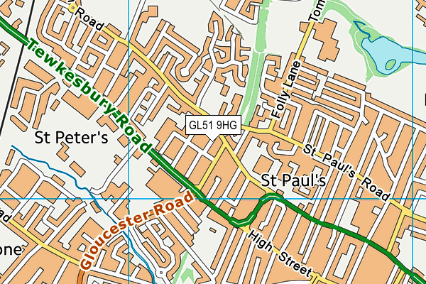 GL51 9HG map - OS VectorMap District (Ordnance Survey)