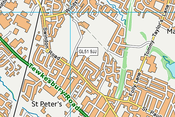 GL51 9JJ map - OS VectorMap District (Ordnance Survey) GL51 9JJ map - OS VectorMap District (Ordnance Survey)