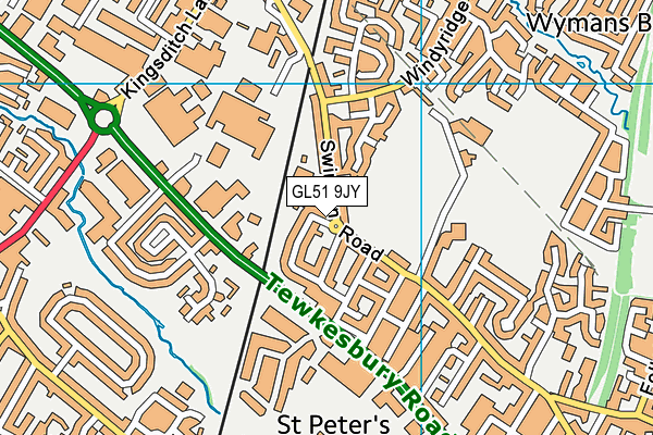 GL51 9JY map - OS VectorMap District (Ordnance Survey) GL51 9JY map - OS VectorMap District (Ordnance Survey)