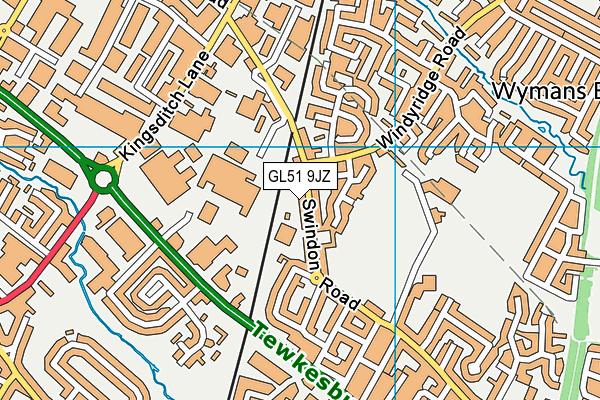 GL51 9JZ map - OS VectorMap District (Ordnance Survey) GL51 9JZ map - OS VectorMap District (Ordnance Survey)