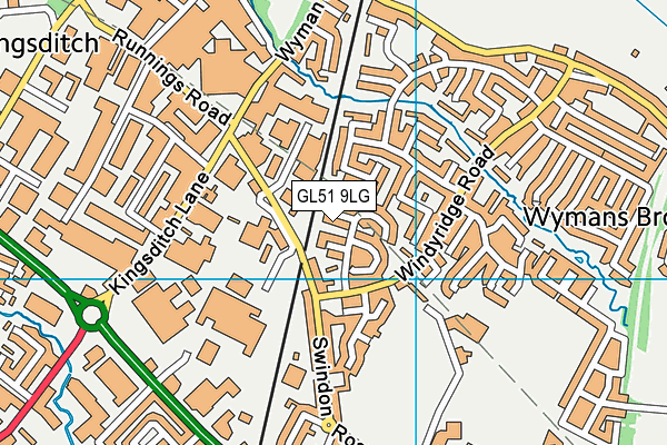 GL51 9LG map - OS VectorMap District (Ordnance Survey) GL51 9LG map - OS VectorMap District (Ordnance Survey)