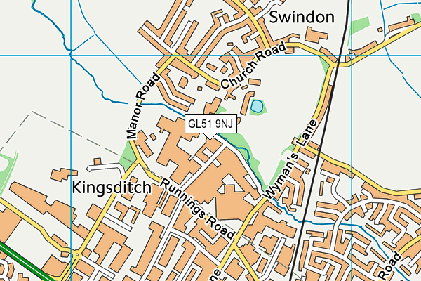 GL51 9NJ map - OS VectorMap District (Ordnance Survey) GL51 9NJ map - OS VectorMap District (Ordnance Survey)