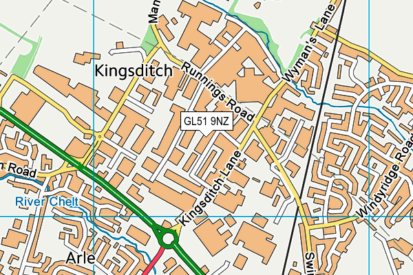 GL51 9NZ map - OS VectorMap District (Ordnance Survey) GL51 9NZ map - OS VectorMap District (Ordnance Survey)