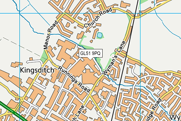 GL51 9PQ map - OS VectorMap District (Ordnance Survey) GL51 9PQ map - OS VectorMap District (Ordnance Survey)