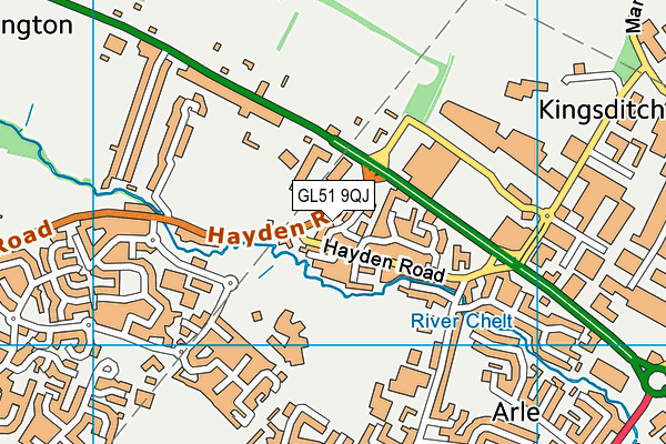 GL51 9QJ map - OS VectorMap District (Ordnance Survey) GL51 9QJ map - OS VectorMap District (Ordnance Survey)
