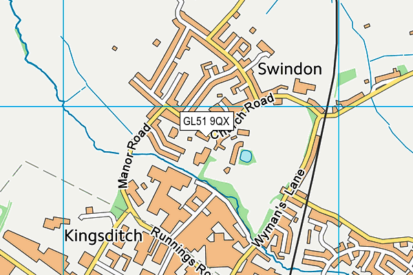 GL51 9QX map - OS VectorMap District (Ordnance Survey) GL51 9QX map - OS VectorMap District (Ordnance Survey)
