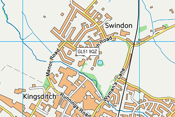 GL51 9QZ map - OS VectorMap District (Ordnance Survey) GL51 9QZ map - OS VectorMap District (Ordnance Survey)