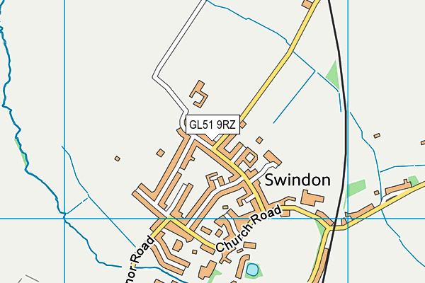 GL51 9RZ map - OS VectorMap District (Ordnance Survey) GL51 9RZ map - OS VectorMap District (Ordnance Survey)