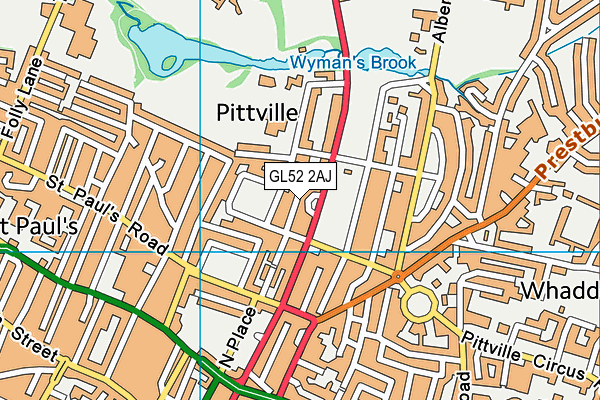 GL52 2AJ map - OS VectorMap District (Ordnance Survey) GL52 2AJ map - OS VectorMap District (Ordnance Survey)