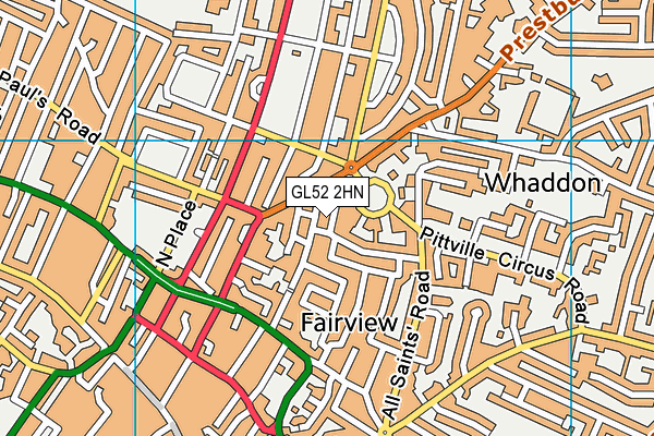 GL52 2HN map - OS VectorMap District (Ordnance Survey) GL52 2HN map - OS VectorMap District (Ordnance Survey)