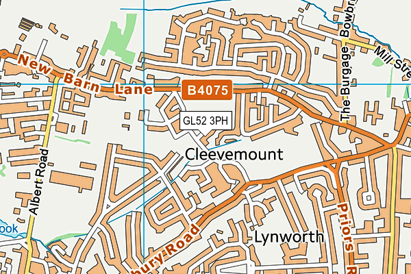 GL52 3PH map - OS VectorMap District (Ordnance Survey)