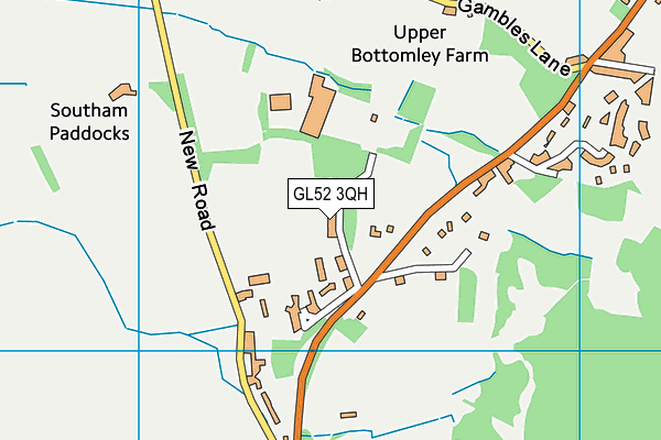 GL52 3QH map - OS VectorMap District (Ordnance Survey) GL52 3QH map - OS VectorMap District (Ordnance Survey)