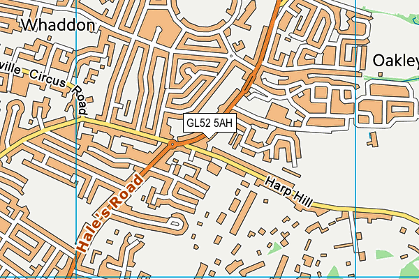 GL52 5AH map - OS VectorMap District (Ordnance Survey) GL52 5AH map - OS VectorMap District (Ordnance Survey)