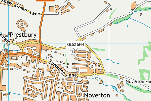 GL52 5FH map - OS VectorMap District (Ordnance Survey) GL52 5FH map - OS VectorMap District (Ordnance Survey)