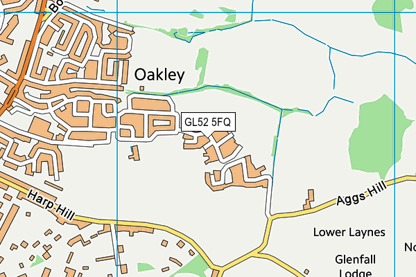 GL52 5FQ map - OS VectorMap District (Ordnance Survey) GL52 5FQ map - OS VectorMap District (Ordnance Survey)
