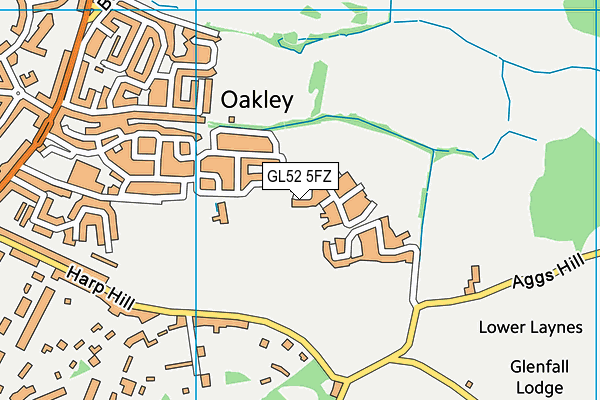 GL52 5FZ map - OS VectorMap District (Ordnance Survey) GL52 5FZ map - OS VectorMap District (Ordnance Survey)