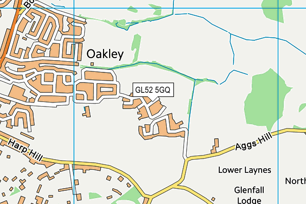 GL52 5GQ map - OS VectorMap District (Ordnance Survey) GL52 5GQ map - OS VectorMap District (Ordnance Survey)