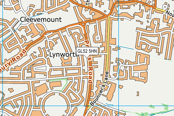 GL52 5HN map - OS VectorMap District (Ordnance Survey) GL52 5HN map - OS VectorMap District (Ordnance Survey)