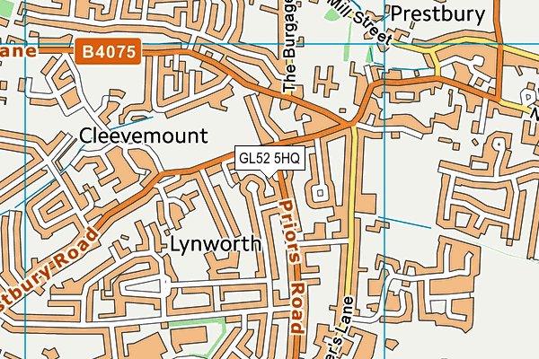 GL52 5HQ map - OS VectorMap District (Ordnance Survey) GL52 5HQ map - OS VectorMap District (Ordnance Survey)