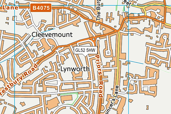 GL52 5HW map - OS VectorMap District (Ordnance Survey) GL52 5HW map - OS VectorMap District (Ordnance Survey)